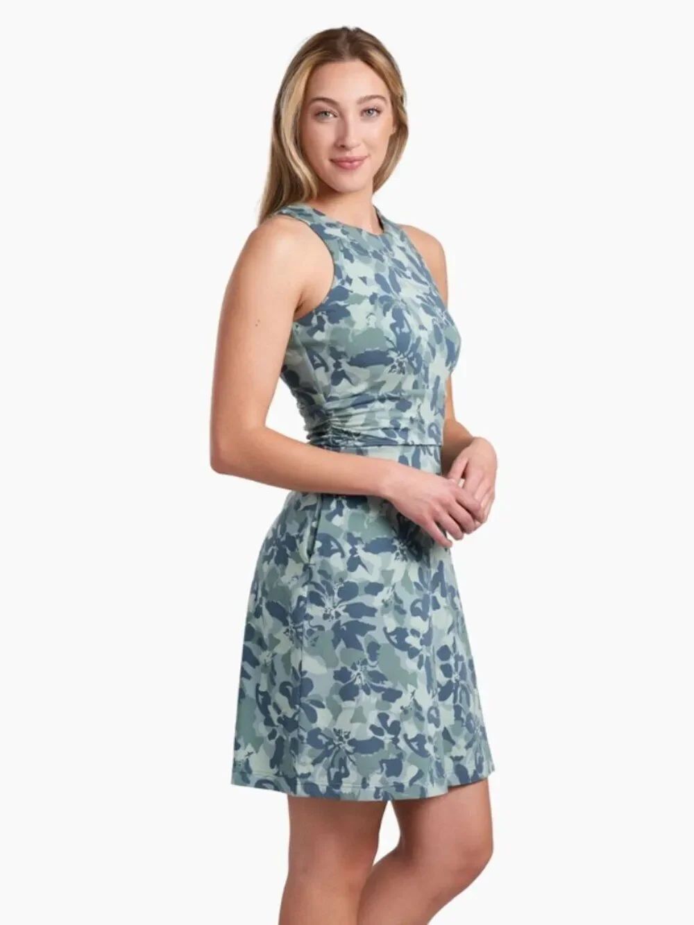 KUHL Women's Comfort Breathable UPF  Agave Print Skyla Dress with Pockets XL